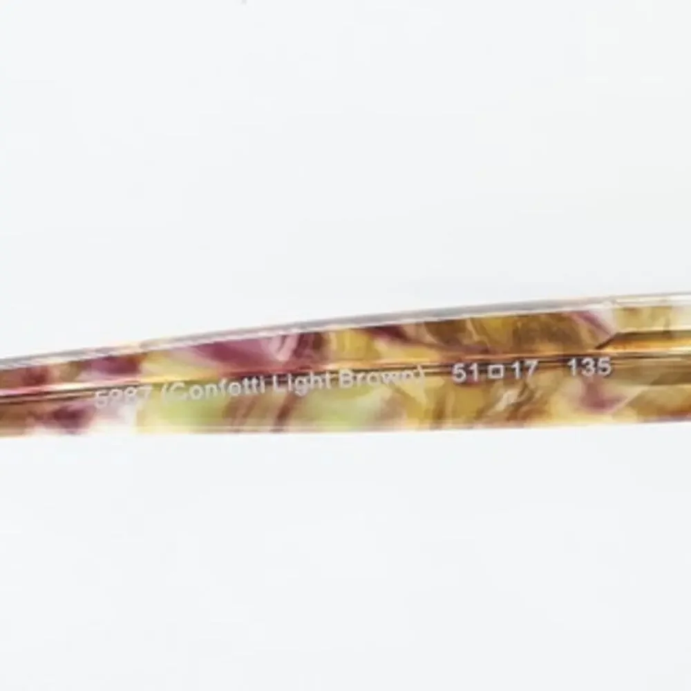 Coach HC6065 5287 (Confetti Light Brown) 51-17-135mm Eyeglass FRAMES ONLY - GOOD